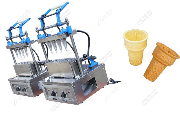 Semi Automatic Ice Cream Cone Machine With 4 Mould
