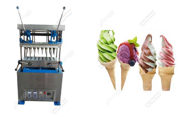 Wafer Ice Cream Cone Baking Machine with 24 Mould